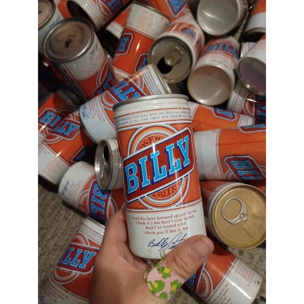 VINTAGE 1977-78 "BILLY BEER" 12OZ STEEL CANS PULL-TABS  COLD SPRING, MN